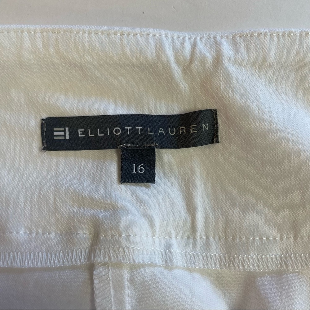 Elliott Lauren Women's Pull On Ankle Pant White Size 16 - Picture 12 of 15